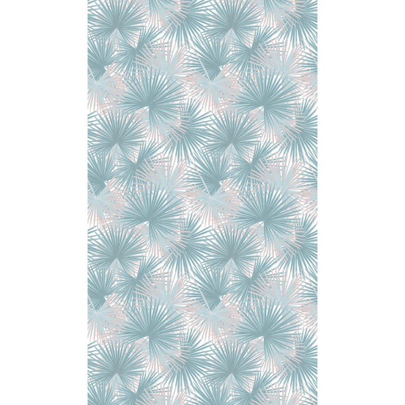Papier peint floral Dasaan, Menthe / beige