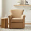 Fauteuil d'appoint pivotant en cuir Belmont-346162061