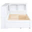 Lit de jour simple avec deux tiroirs de rangement, armoires de rangement et ports USB-1498905928