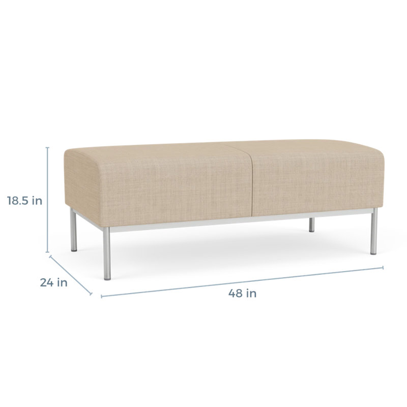 Banc de réception Darsey, Argent argent, Chambray calcaire