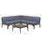 Ravina  6-Piece Modern Rustic Acacia Wood Outdoor Sectional Set With Coffee Table-116488380