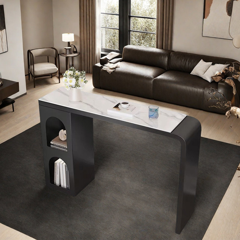Hoyos, H 41,3 po x L 70,8 po x l 15,7 po, Blanc, Noir
