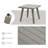 1-Piece Aluminum Outdoor Side Table