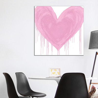 Big Hearted Pink by Lindsay Rodgers - Wrapped Canvas Print