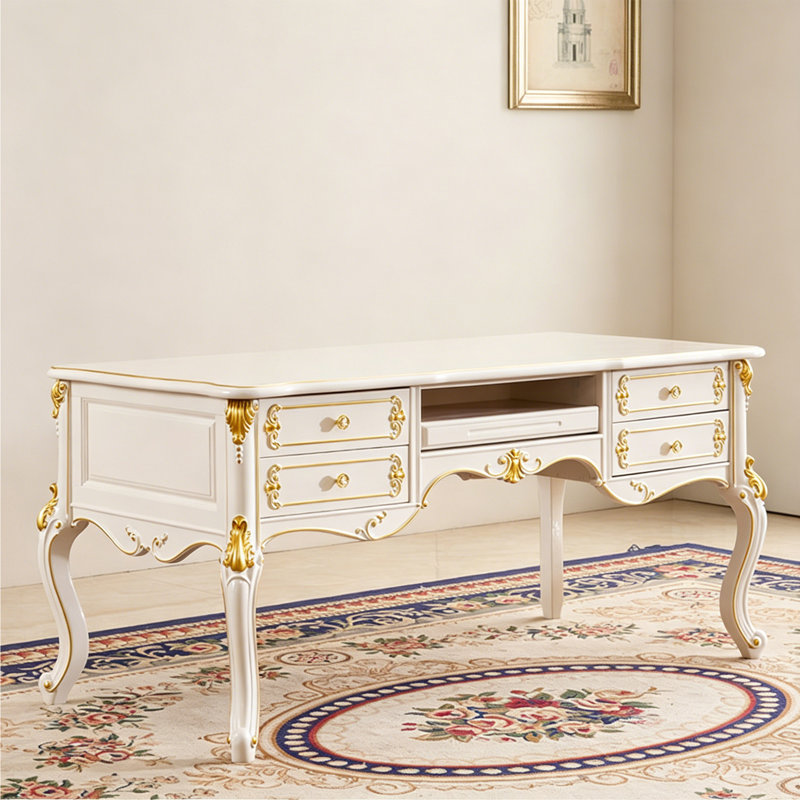 Bureau d'écriture Simple Retro, H 31,49 po x l 55,11 po x P 22,83 po