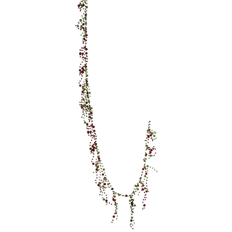 Guirlande 6 pi Fountain Bead, Rouge / Vert
