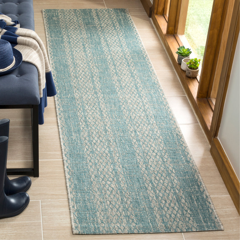 Herefordshire Performance Abstract Indoor/Outdoor Area Rug, Runner 2'3" X 6'7"