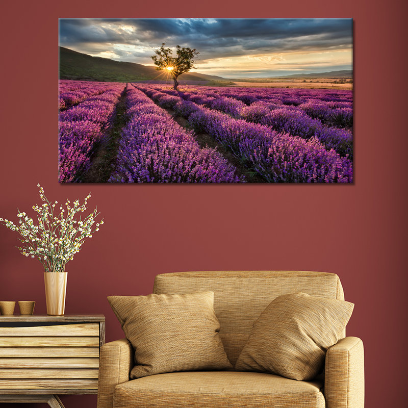 Lavender Sunrise - Wrapped Canvas Print, 61cm H x 110cm W