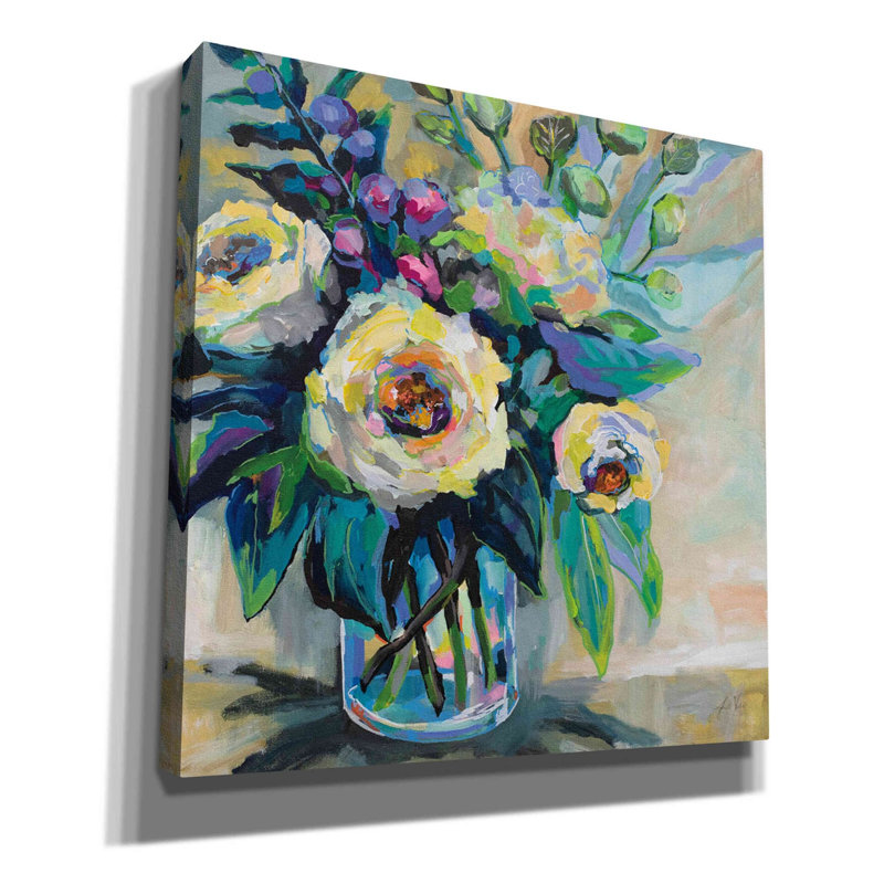 «Delighted» par Jeanette Vertentes, art mural sur toile, H 12 po x l 12 po x P 0,75 po