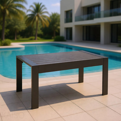 Table basse d'extérieur en aluminium 43 po