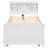 Twin Size Platform Bed With Storage Headboard, Usb, Wood Bedframe With Twin Size Trundle And 3 Drawers, For Kids Teens , No Box Spring Needed, Easy Assembly, White-1378605133-1378605132