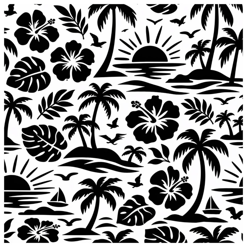 Rideaux de fenêtre à motif de feuilles de palmier tropical, voilages et voilages tropicaux - 1 panneau, Transparent