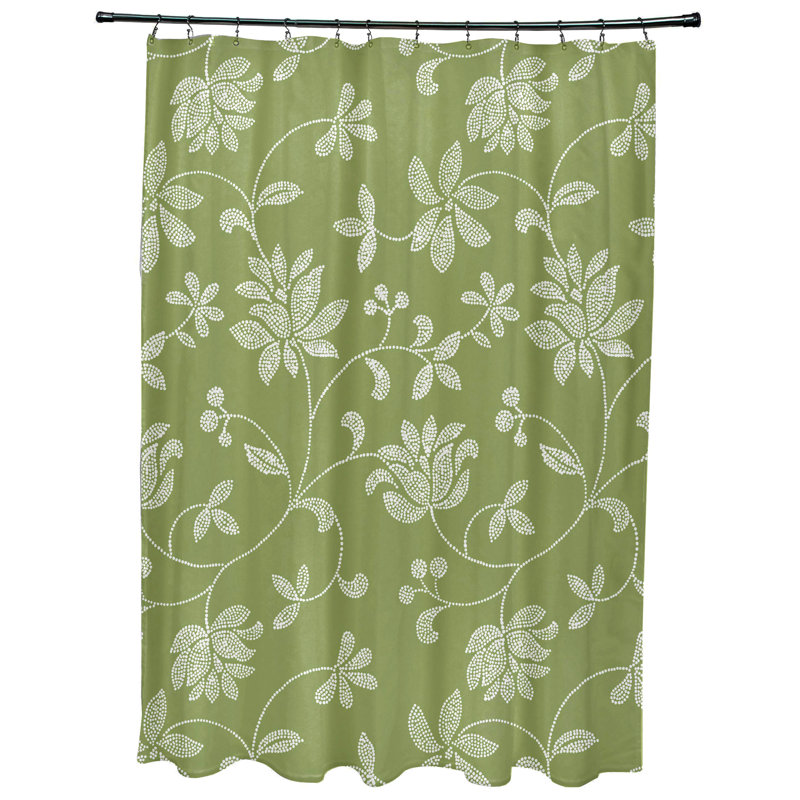 Rideau de douche simple Everill, Vert
