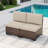2-Person Armless Outdoor Seating Group With Cushions-569656752