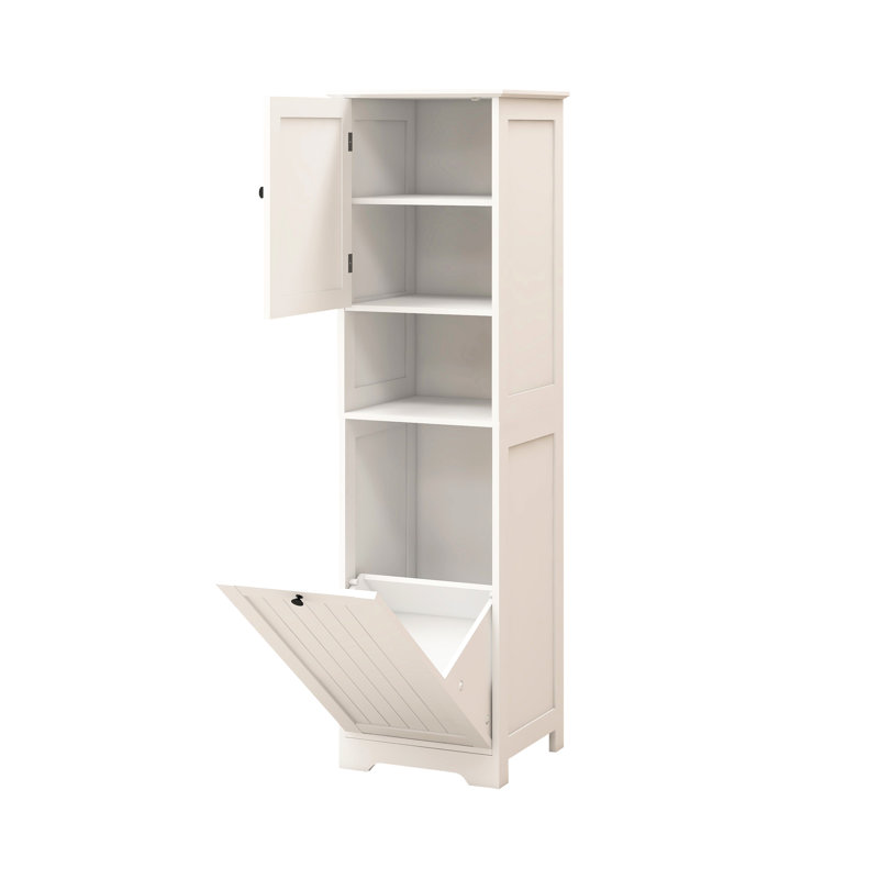 Armoire à lessive moderne blanche - une, E1, peinture, support de charge de 60 lb, économiseur d'espace, armoire de basculement à instructions de montage simple, capacité, facile à assembler rapidement, facilement et en douceur