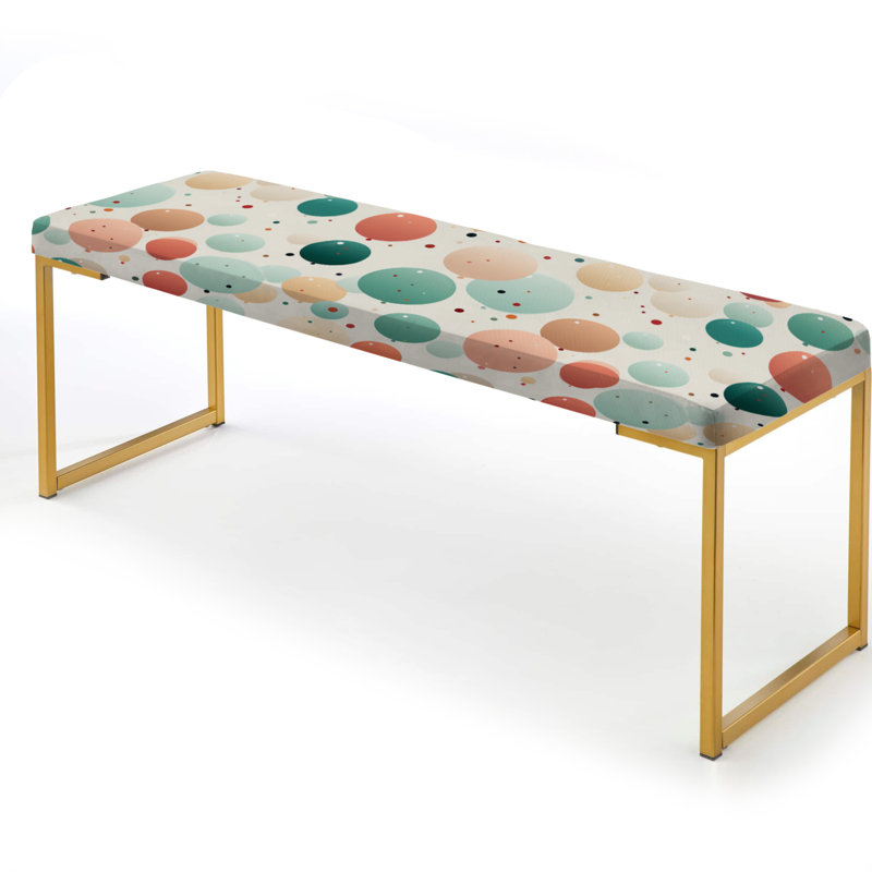 Banc rembourré à pois dorés, Meston