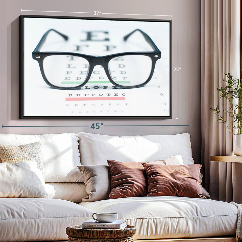 " Eyeglasses Exam Canvas Print ", 25" H x 37" W