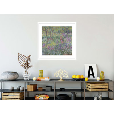 «The Artist’s Garden in Giverny» par Claude Monet, impression giclée encadrée