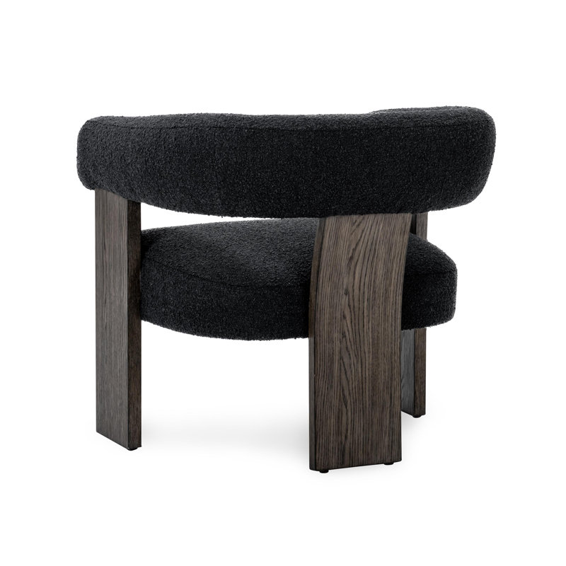 Julina Upholstered Fabric Accent Chair, Black