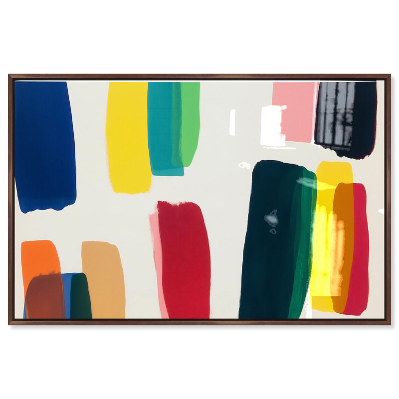 Oliver Gal CaliSunset III Abstract - Hand-Applied Glass Coat Framed Canvas Art, Brown, 24" H x 16" W
