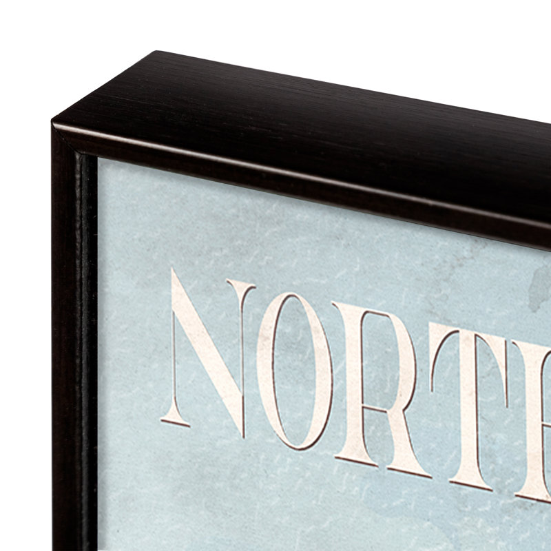 «North Carolina a», reproduction d'art encadrée sous verre, H 15,5 po x l 10,5 po x P 1,5 po, Cadre flottant noir, Non