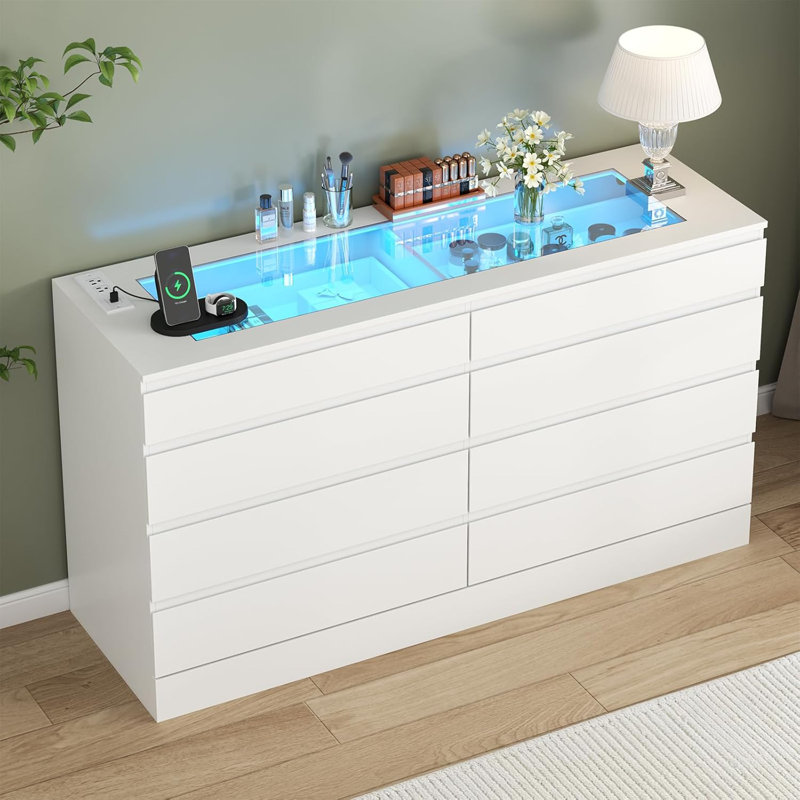 Jessey 47'' W 8 - Drawer Dresser, White