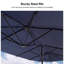 Parasol de table d'extérieur rectangulaire double face avec manivelle pour terrasse Patio Market-1746671137