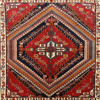 Tapis traditionnel rouge / brun Endya