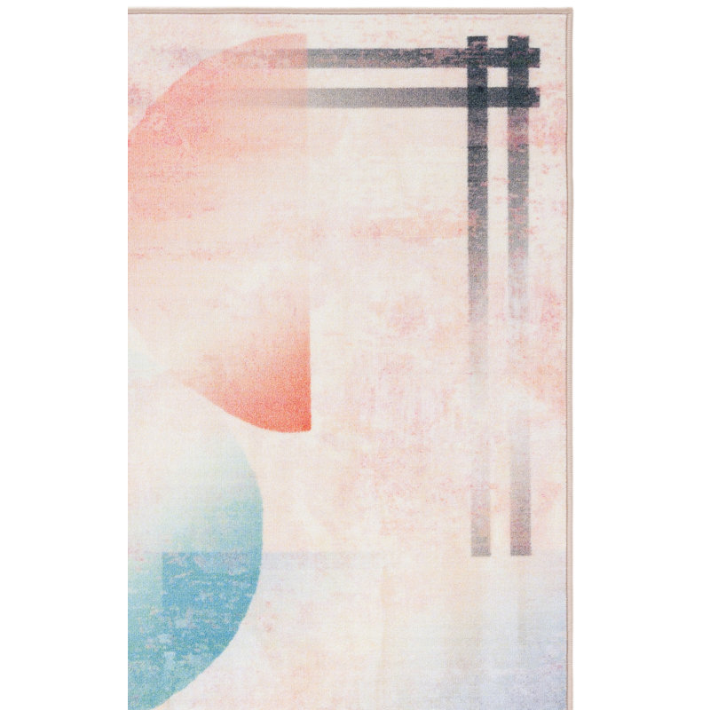 Nichalous Performance Machine Washable Geometric Rug, Rectangle 3'3" x 5'3"