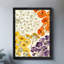 Art mural rétro noir, couleurs riches, fleurs simples, impressions de style rétro-1633194823