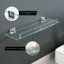 Loveya Bathroom Glass Shelf 1 Tier Shower Caddy Bath Basket SUS304 Stainless Steel Wall Mount Brushed
