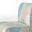Blue Circle Pattern - Velvet Upholstered Patterned Accent Slipper Chair