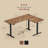 L Shaped Electric Standing Desk, 63 X 47.2 Inches, Height Adjustable Corner Desk With Power Outlets, 2 Memory Buttons, Easy To Assemble, For Home Office, Rustic Brown