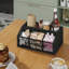Organisateur de station de café pour comptoir, organisateur de bar à café en bois avec séparateurs amovibles pour dosettes, sirop, tasses, agitateur, thé - Accessoires de café-115692967