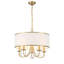 Lustre 5 lumières or vibrant