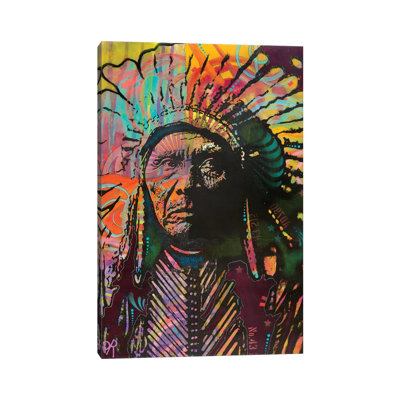 Native American IV by Dean Russo - Wrapped Canvas Painting