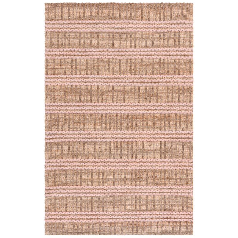 Martha Stewart 9525 Hand Tufted 40% Jute; 40% Wool; 20% Cotton Striped Rug, Rectangle 5' x 8'
