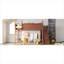 Grand lit plateforme mezzanine avec rangement amovible et garde-robe intégré
