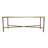Vince Gold Recycled Metal & Glass Rectangular Coffee Table – Modern Industrial Center Table 