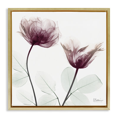 Cadre flottant minimaliste avec fleurs translucides, design par Albert Koetsier