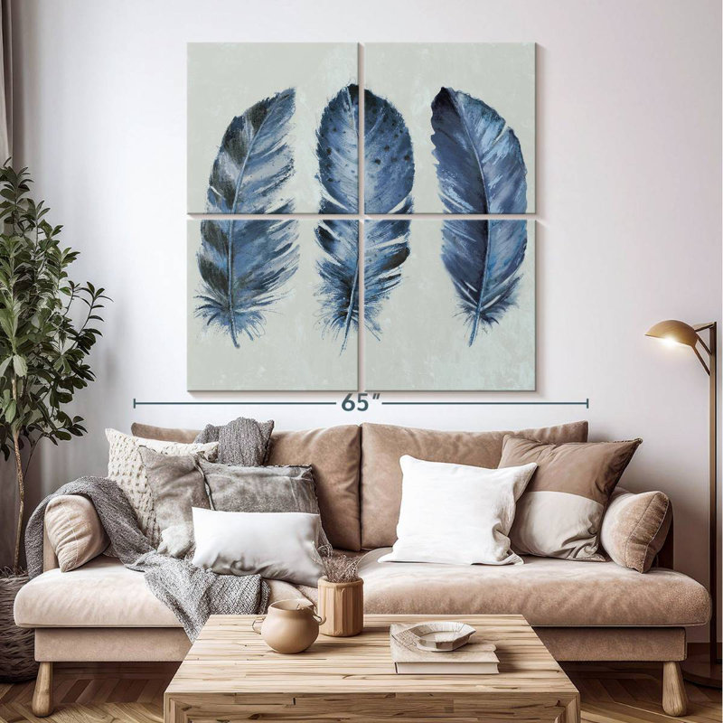 Kerner Indigo Blue Feathers II