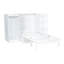 Lit simple avec tablettes et garde-robe en blanc - Option compacte pour économiser de l'espace