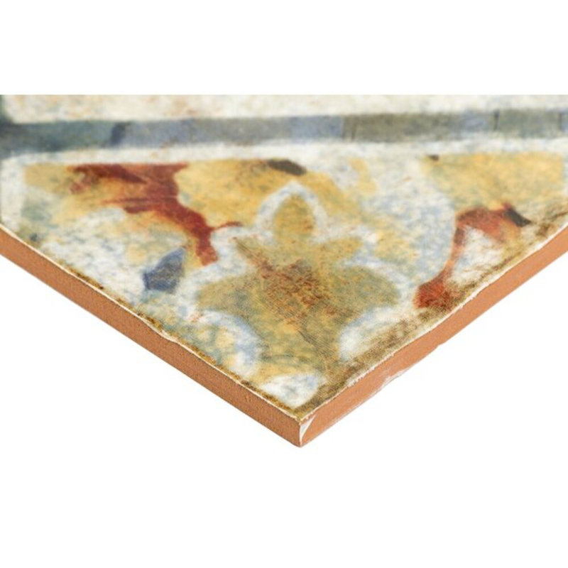 Angela Harris Dunmore 8x8 Polished Hand Painted Look Ceramic Tile