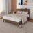 Solid Wood Platform Bed Frame, Full Bed Frame With Headboard Included-119619085