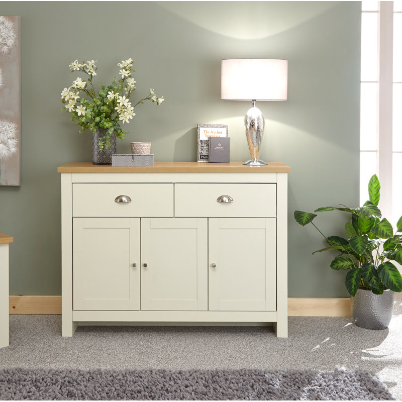 Loretta 111.7 Cm Wide 2 Drawer Sideboard, Cream