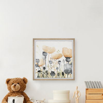 Orange And Black Buds - Single Picture Frame Painting
