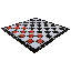 8" Tall Oversized Chess and Checker Set with Vinyl Roll-up Board