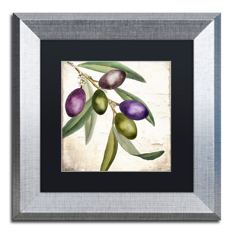 « olive branch i » par impression encadrée de peinture Jadaya, H 16 po x l 16 po x P 0,5 po, Blanc