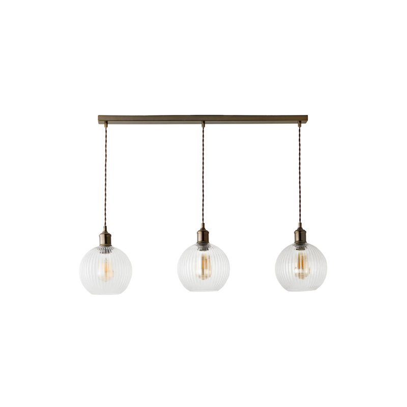 3 - Light Brushed Brass Pendant, Yes, 80"