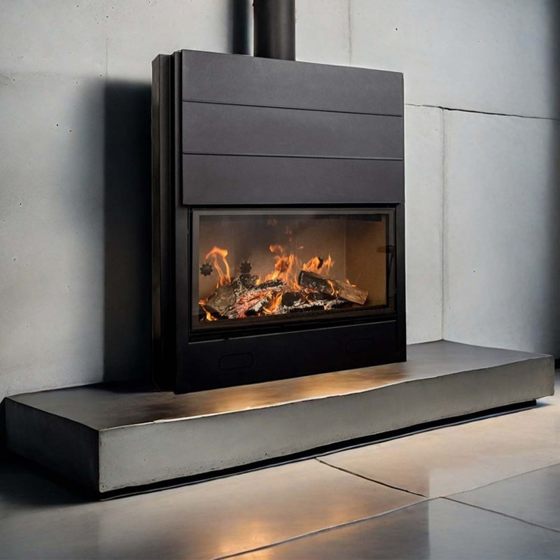 Built-in wood burning stove Domestic wood stove